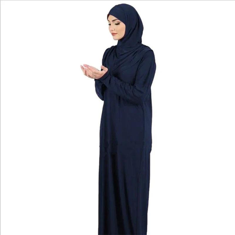 AAI- Women's Prayer Garment Muslim Abaya Kaftan Jilbab with Hijab Abaya Islamic Dress Robe - Smartify4u