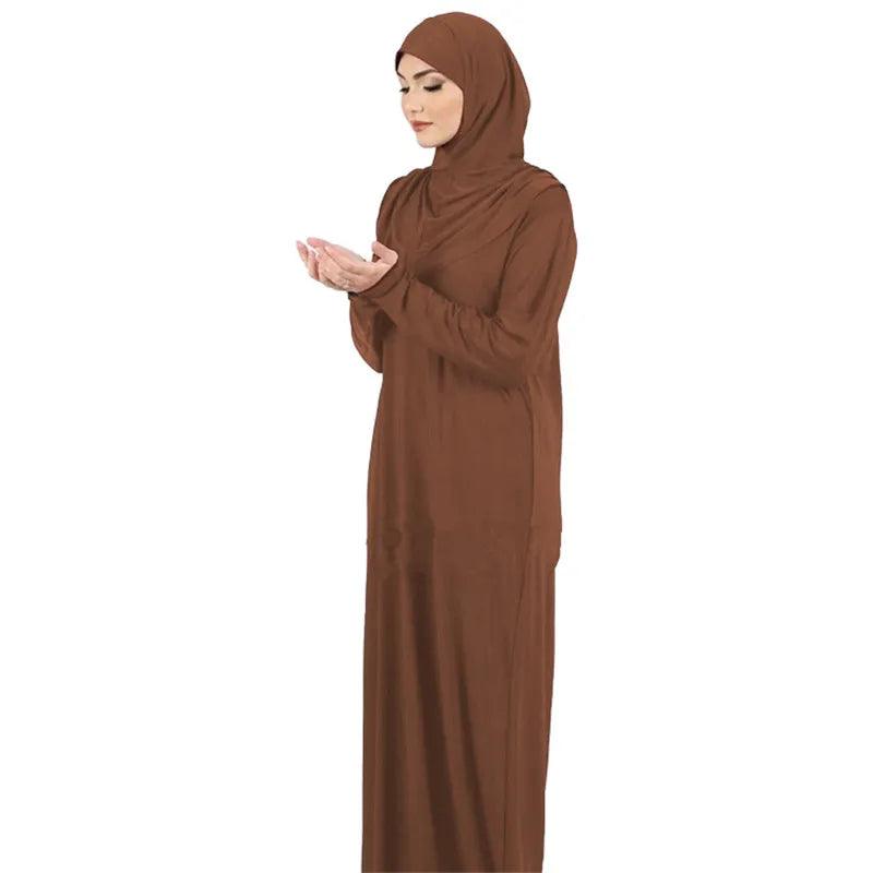 AAI- Women's Prayer Garment Muslim Abaya Kaftan Jilbab with Hijab Abaya Islamic Dress Robe - Smartify4u