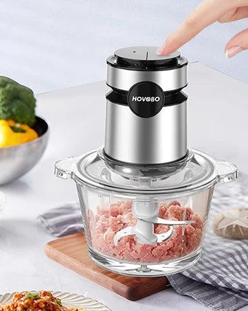 AAH- Food Processor, 500W Electric Meat Grinder Food Chopper with Two 8 Cup Bowls & 2 Bi-Level Blades, 2 Speed - Smartify4u