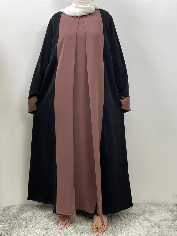 AAI- Muslim Party Dress for Women Abaya 2 Piece Long Dress Robe Jellabiya 2024 - Smartify4u