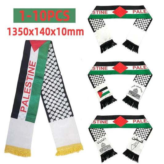 AAP- Double Side Palestine Shawl Waterproof Palestinian National Flag Shawl Sunproof Colorfast for Football Team - Smartify4u