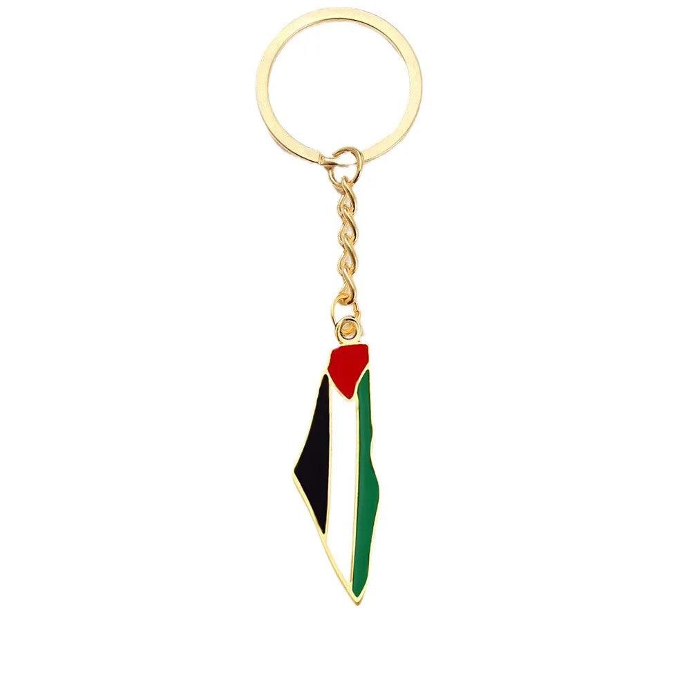 AAP- Palestine Map Flag Keychain Pendant for World Peace Decorative Metal Pendant Accessories for Men and Women - Smartify4u