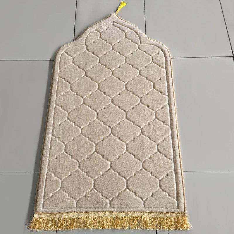 AAI- Flannel Prayer Mat Worship, Embossing Floor Carpets Non-Slip Soft Portable - Smartify4u