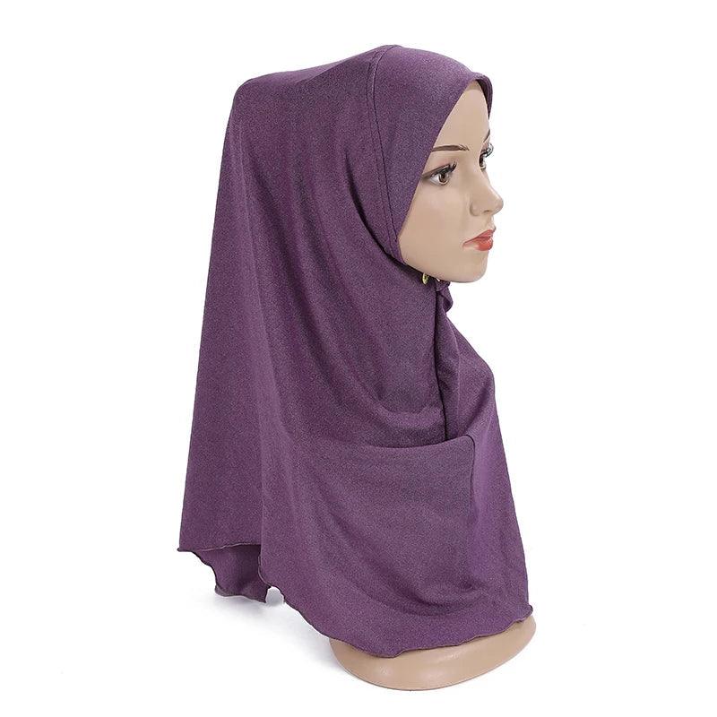 AAI- big girls plain hijab hats Muslim scarf Headscarf hat headwrap beautiful 10 years girl scarf - Smartify4u