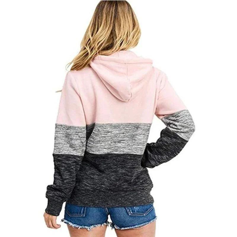 AAW- Hoodies Slim Fit Women's Sweatshirts Jogging Drawstring Casual Autumn Winter Tricolor Sports Outdoors Clothing - Smartify4u