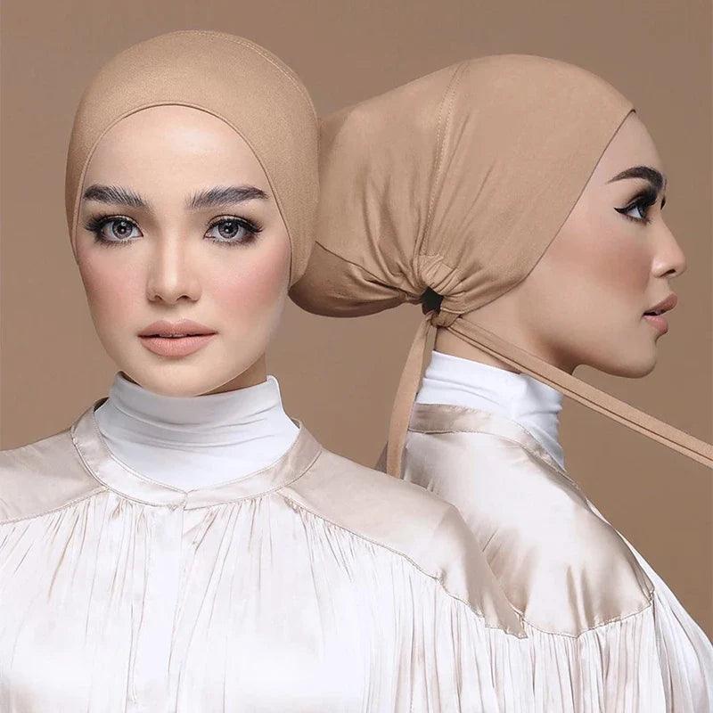 New Soft Modal Muslim Hat Inner Hijab Caps Islamic Underscarf Bonnet India Hats Female Headwrap Turbante Mujer - Smartify4u