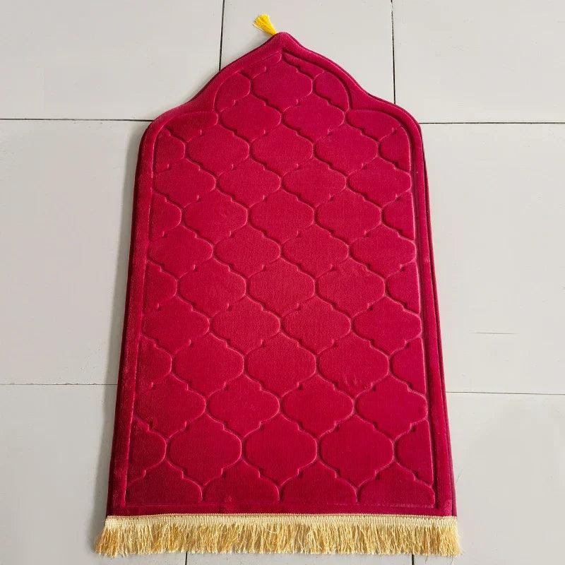 AAI- Flannel Prayer Mat Worship, Embossing Floor Carpets Non-Slip Soft Portable - Smartify4u