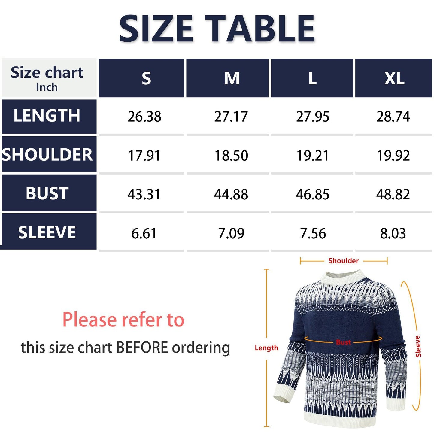 ACM- Men's Crewneck Pullover Sweater Unisex Fair Isle Long Sleeve Knitted Sweater - Smartify4u