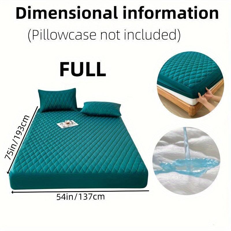 ATH- Soft & Comfortable Waterproof Mattress Protector - Layered Fitted Sheet with Solid Color Bedding Design 1pc - Smartify4u