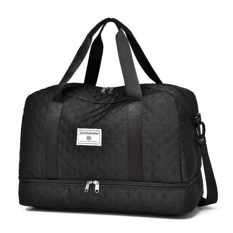 ATH- Luxurious Oversized Duffel Bag - Stylish & Durable with Waterproof Compartment, Multi-Functional Carry & Handy & Side Pockets - Smartify4u